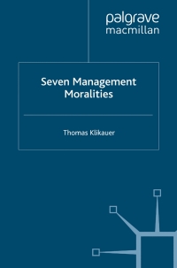 表紙画像: Seven Management Moralities 9780230369344