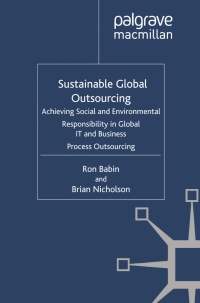 Cover image: Sustainable Global Outsourcing 9780230285071