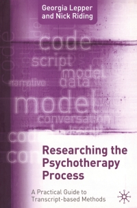 Imagen de portada: Researching the Psychotherapy Process 1st edition 9781403922069