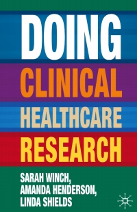 Omslagafbeelding: Doing Clinical Healthcare Research 1st edition 9781403988218