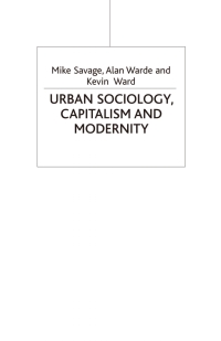 Titelbild: Urban Sociology, Capitalism and Modernity 2nd edition 9780333971604