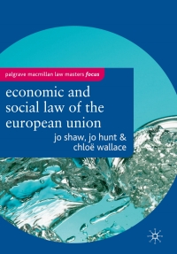 Cover image: The Economic and Social Law of the European Union 1st edition 9780333637586