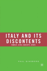 Cover image: Italy and Its Discontents 9781403973948