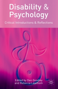 Cover image: Disability and Psychology 1st edition 9781403936011
