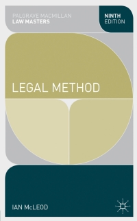 Omslagafbeelding: Legal Method 9th edition 9781137027689