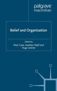 Cover image: Belief and Organization 9780230284715