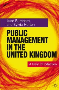 Omslagafbeelding: Public Management in the United Kingdom 1st edition 9780230576285
