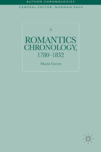 Imagen de portada: A Romantics Chronology, 1780-1832 9781137273260
