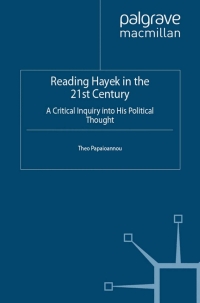 Cover image: Reading Hayek in the 21st  Century 9780230301627