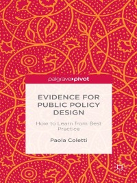 صورة الغلاف: Evidence for Public Policy Design 9781137291011