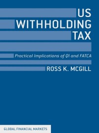 Imagen de portada: US Withholding Tax 9780230364615