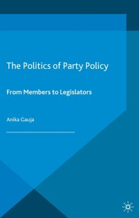 Titelbild: The Politics of Party Policy 9780230283459
