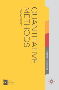 表紙画像: Quantitative Methods 1st edition 9781137340856