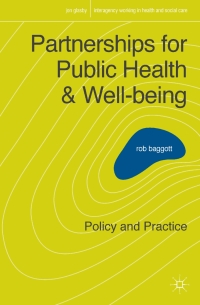 Imagen de portada: Partnerships for Public Health and Well-being 1st edition 9780230202252