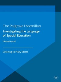 Cover image: Investigating the Language of Special Education 9781137434708