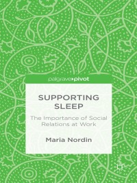 Cover image: Supporting Sleep 9781137437846