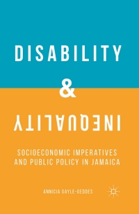 Imagen de portada: Disability and Inequality 9781137449252