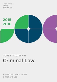 Cover image: Core Statutes on Criminal Law 2015-16 9781137544995