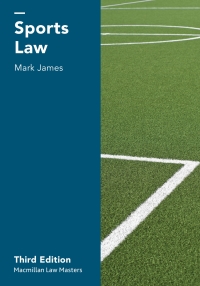 Cover image: Sports Law 3rd edition 9781137559258
