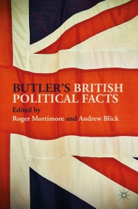 Cover image: Butler's British Political Facts 9781137567086