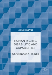 Imagen de portada: Human Rights, Disability, and Capabilities 9781137599926