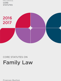 Imagen de portada: Core Statutes on Family Law 2016-17 9781137606600