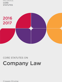 Cover image: Core Statutes on Company Law 2016-17 9781137606655