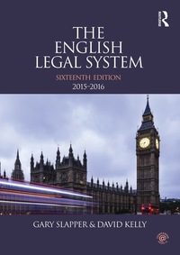 Cover image: The English Legal System 16th edition 9781138829541