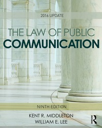 Cover image: The Law of Public Communication 9th edition 9781138950719