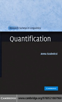 Cover image: Quantification 1st edition 9780521887960