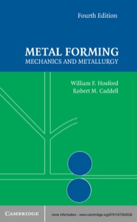 Imagen de portada: Metal Forming 4th edition 9781107004528