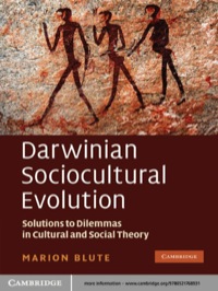 表紙画像: Darwinian Sociocultural Evolution 1st edition 9780521768931
