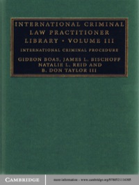 Imagen de portada: International Criminal Law Practitioner Library: Volume 3 1st edition 9780521116305