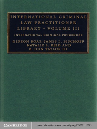 Cover image: International Criminal Law Practitioner Library: Volume 3 1st edition 9780521116305