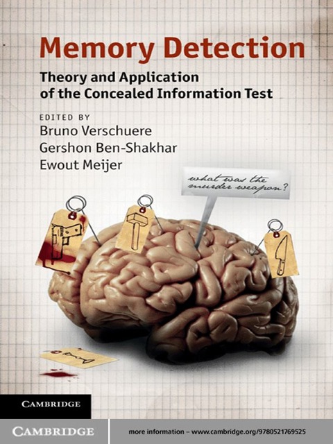 Memory Detection: Theory and Application of the Concealed Information Test, 1st Edition - FULL INSTANT DOWNLOAD | PDF DOCX EPUB