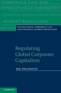 表紙画像: Regulating Global Corporate Capitalism 1st edition 9781107005013