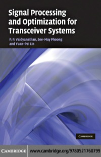 Omslagafbeelding: Signal Processing and Optimization for Transceiver Systems 1st edition 9780521760799