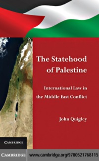 صورة الغلاف: The Statehood of Palestine 9780521768115