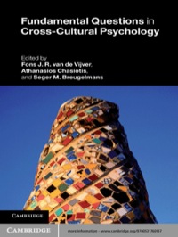 Cover image: Fundamental Questions in Cross-Cultural Psychology 1st edition 9780521760157