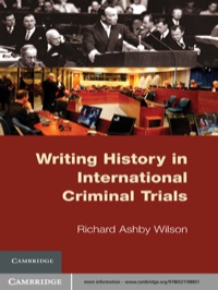Cover image: Writing History in International Criminal Trials 1st edition 9780521198851