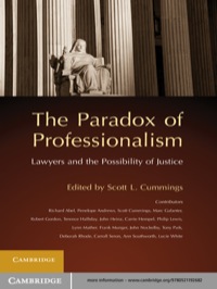 Cover image: The Paradox of Professionalism 1st edition 9780521192682