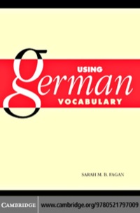 表紙画像: Using German Vocabulary 1st edition 9780521797009