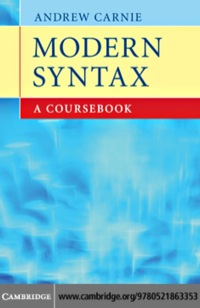 表紙画像: Modern Syntax 1st edition 9780521863353