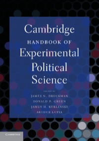 Imagen de portada: Cambridge Handbook of Experimental Political Science 9780521192125