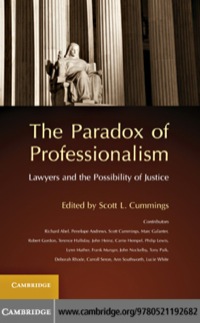 Cover image: The Paradox of Professionalism 9780521192682