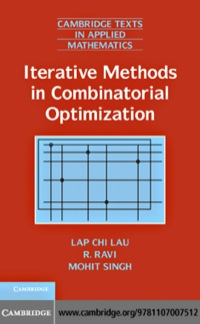 Imagen de portada: Iterative Methods in Combinatorial Optimization 1st edition 9781107007512