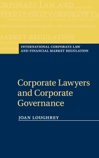 Imagen de portada: Corporate Lawyers and Corporate Governance 1st edition 9780521762557
