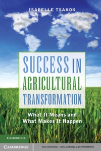 Cover image: Success in Agricultural Transformation 9780521888943