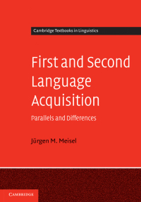 Cover image: First and Second Language Acquisition 1st edition 9780521552943