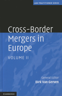 Cover image: Cross-Border Mergers in Europe: Volume 2 1st edition 9780521487603